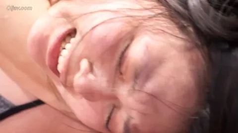 Dark-Haired Woman in Distress and Ecstasy