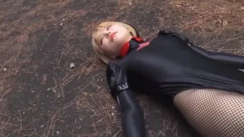 Asian Women in Black Bodysuits Outdoor Dance