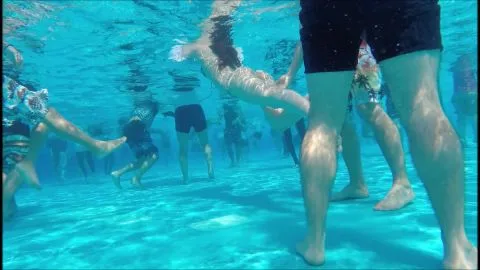 Pool Fun with Caucasians in their 20s and 30s