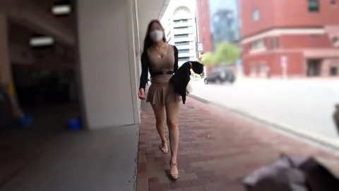 Brunette Outdoor Walk Turns into Bedroom Fun