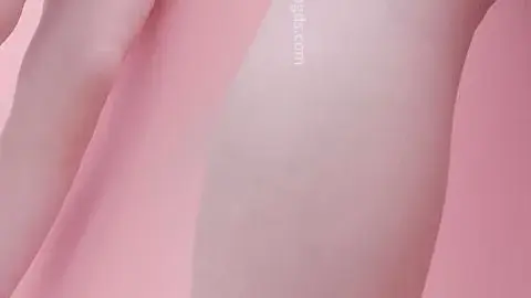 Asian Girls in Pink Dresses and High Heels