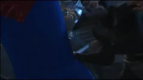 Blonde Superheroine Fights, Bondage Scene Unfolds