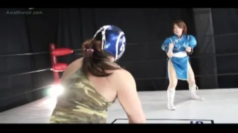 Brunettes Wrestle in Ring
