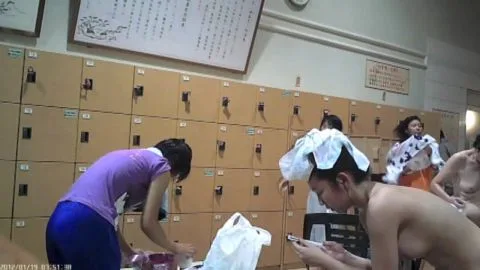 Asian Girls Undressing in Locker Room