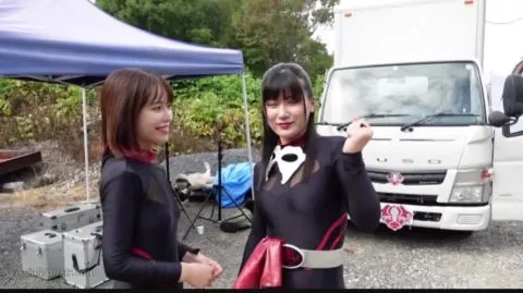 Asian Women in Bodysuits Outdoor