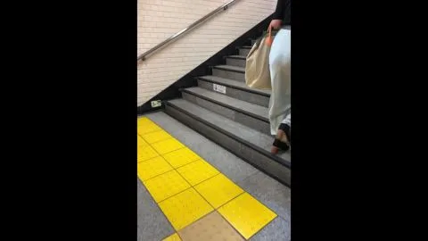 Asian Girls in Subway Station