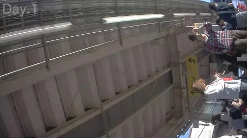 Asian Woman Walking on Street POV