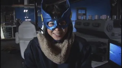 Asian Performer in Blue Costume