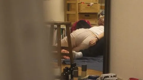 Asian Lesbians Intimate Bedroom Encounter