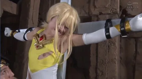 Asian Men Restrain Woman in Temple Ruin