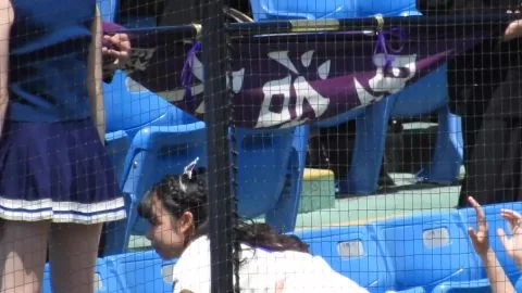 Asian Cheerleaders in Stadium