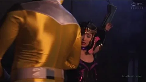 Asian Couple in Bondage Fight Scene