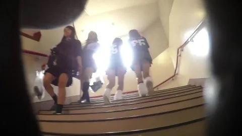 Asian Teen Girls in Uniform and Skirts