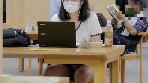 Asian Girl Study Session