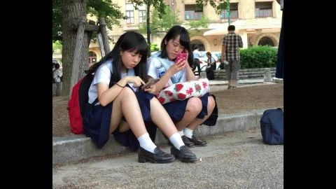 Asian Teens Outdoor Encounter