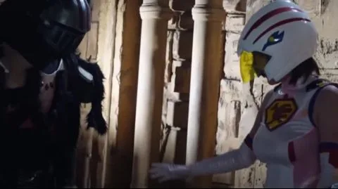 Asian Performer in Superhero and Camouflage Outfits