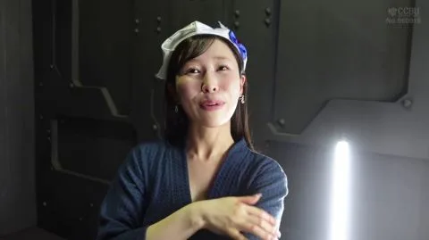 Asian Nurse in Futuristic Outfit