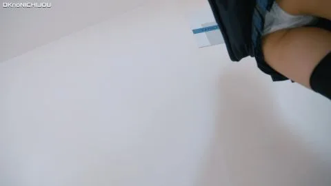 Asian Teen in Stockings and Skirt