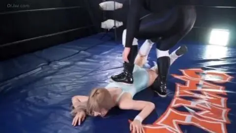 Lesbian Wrestling Match in Ring