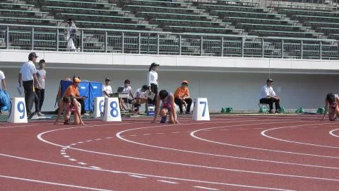 Asian Teen Girls at Track and Field