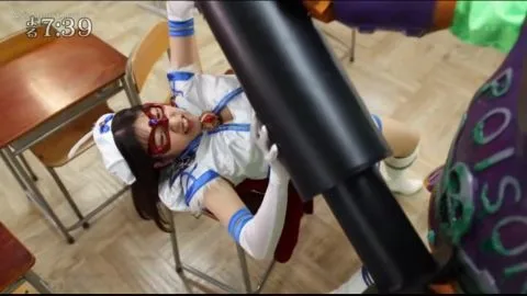 Asian Cosplay Fight Scene with Robot Costumes