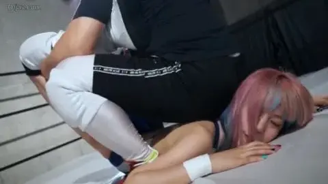 Asian Couple Wrestling Intimately