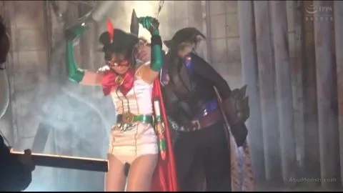 Asian Women in Costumes Embracing Backstage