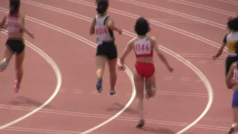 Asian Athletes on Indoor Track