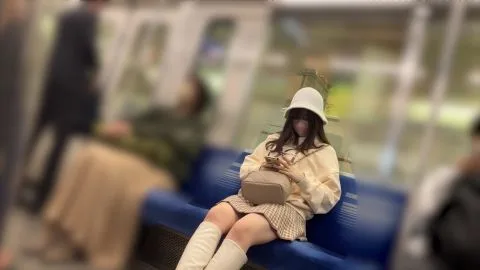 Asian Teen in Public