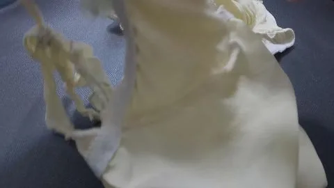 Blonde Asian Lingerie Close-up