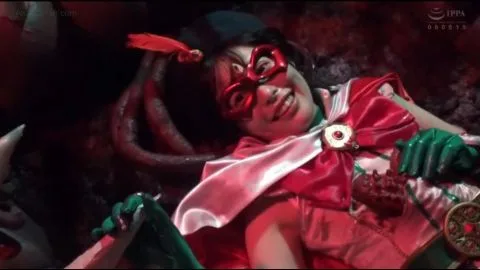 Asian Performer in Mask and Cape