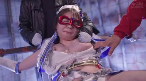 Asian Girl in Red Mask Restrained and Carried