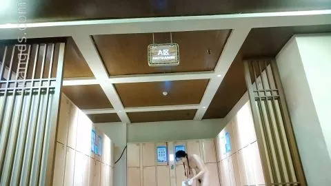 Asian Girls Changing in Locker Room