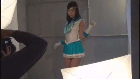 Asian Duo in Costumes Embracing