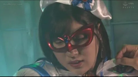 Asian Girl in Red Mask Bondage Scene