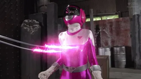 Asian Cosplayer in Industrial Setting