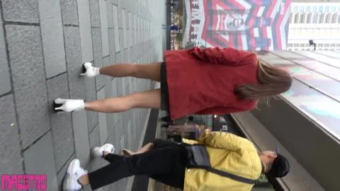 Asian Couple Intimate Moments in Public