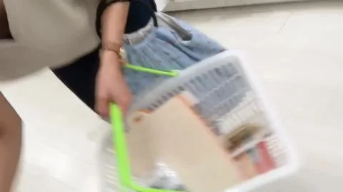 Asian Girl Shopping in Store