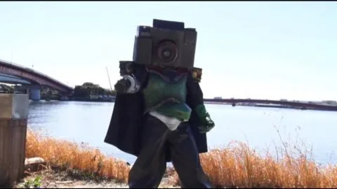 Asian Performers in Costume Interact