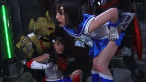 Asian Cosplay Duo in Dark Room Encounter