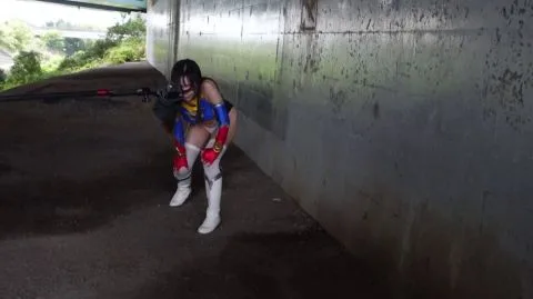 Asian Duo in Costume Fight Scene