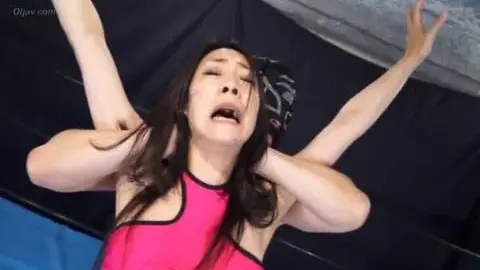 Asian Girls Wrestling in Pink Sports Bras