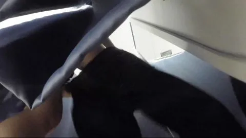 Blonde Women Masturbating on Airplane