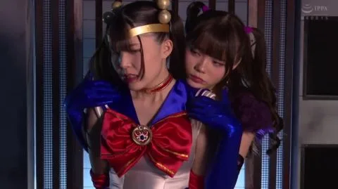 Asian Sailor Moon Cosplay Duo Intimacy