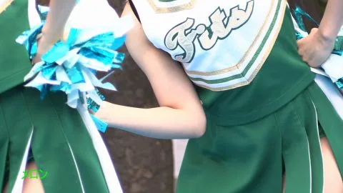 Asian Cheerleaders in Uniform Outdoor Fun