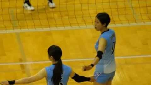 Asian Girls in Volleyball Uniforms